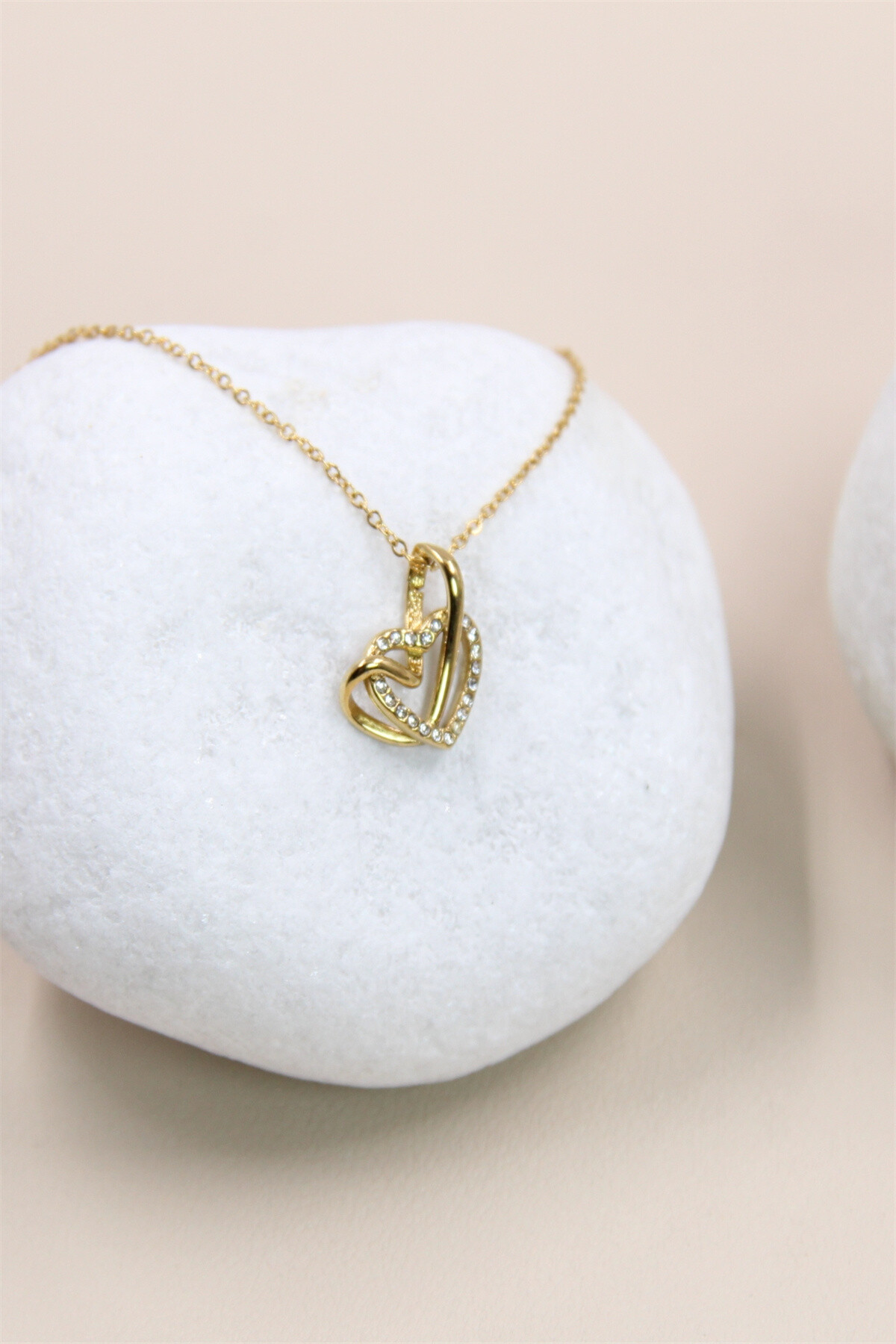 Grossiste Bellissima - Collier en Acier Inoxydable Cœur Scintillant - Élégance et Raffinement