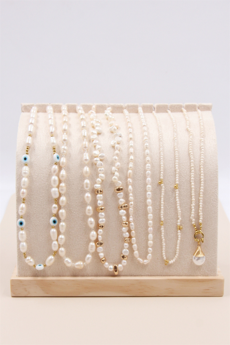 Grossiste Bellissima - Collier perle de culture lot de 6 pièces en acier inoxydable