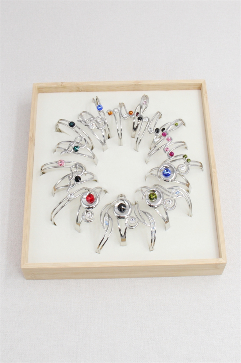 Grossiste Bellissima - Lot de 20 Bracelets orné de cristal Swarovski  jonc ajustable