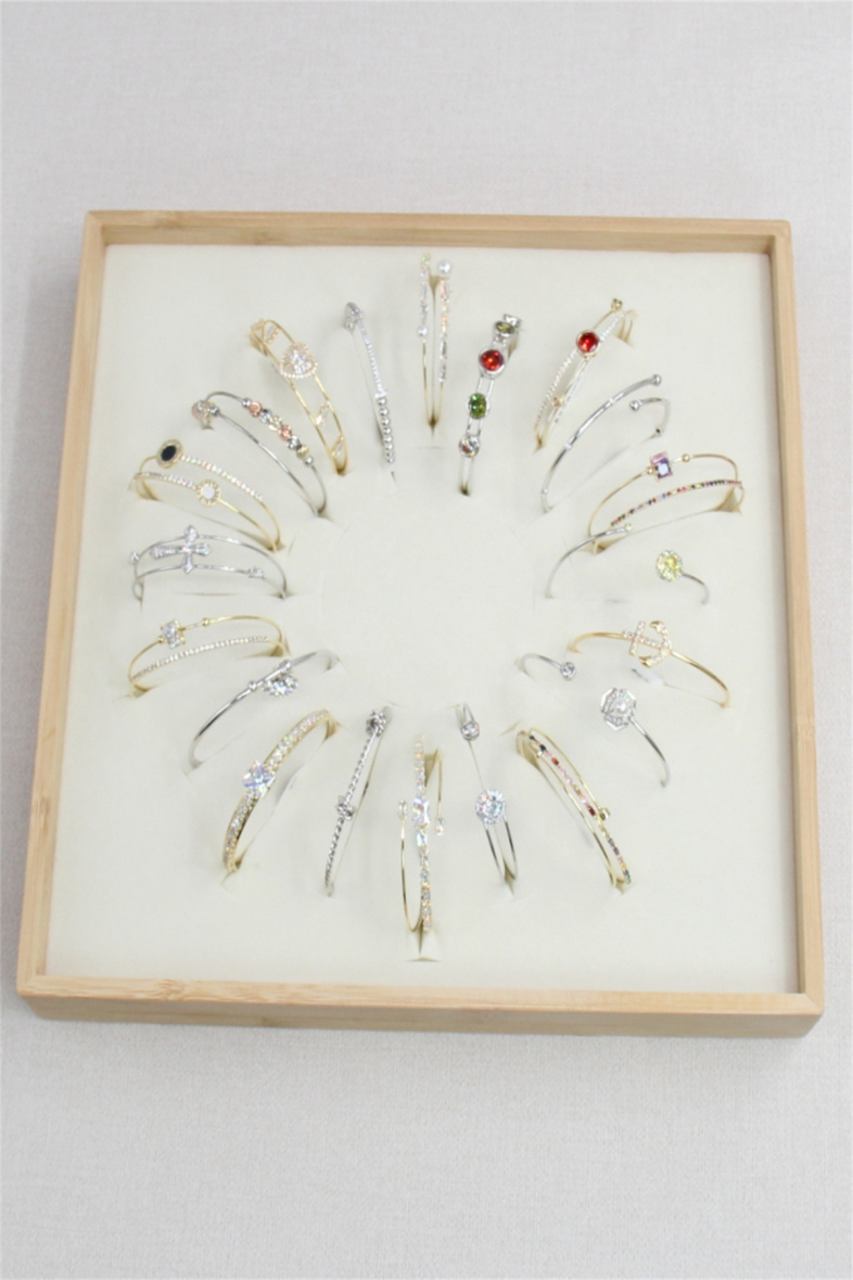 Grossiste Bellissima - Lot de 20 Bracelets orné de cristal zirconium  jonc ajustable