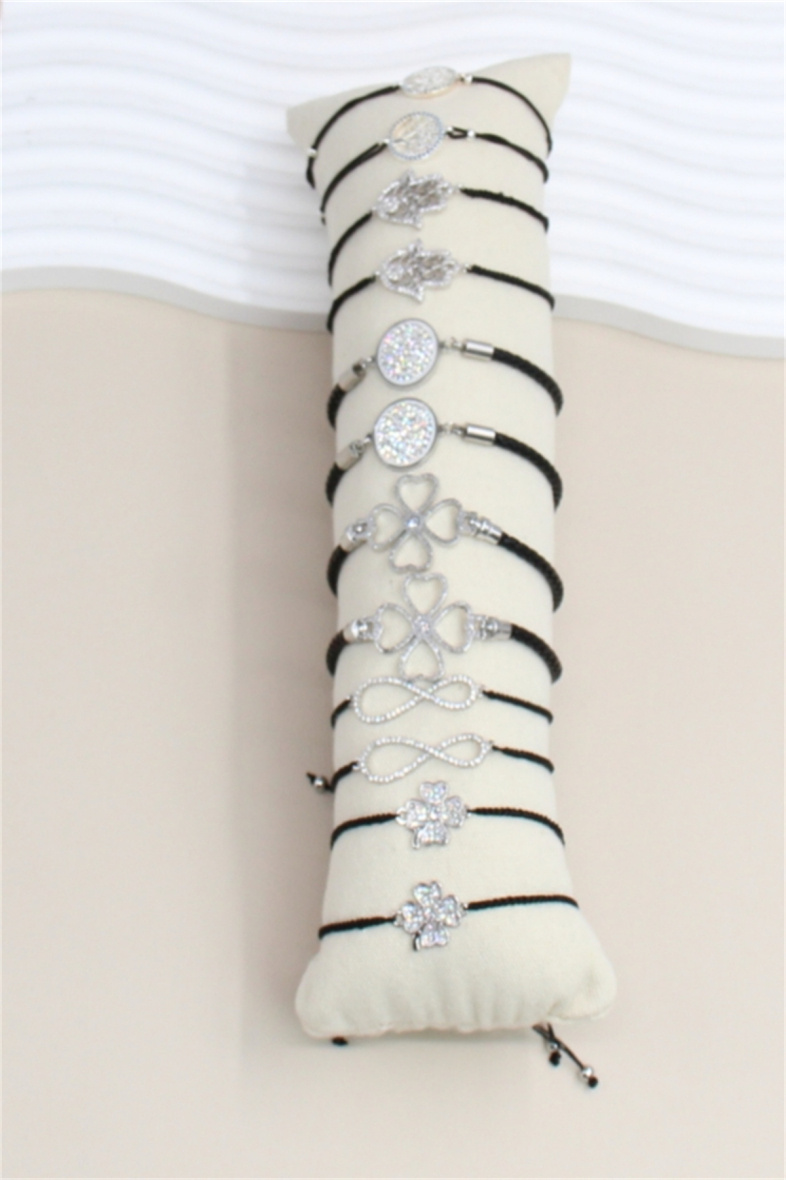 Mayorista Bellissima - Juego de 12 pulseras de acero inoxidable con display.
