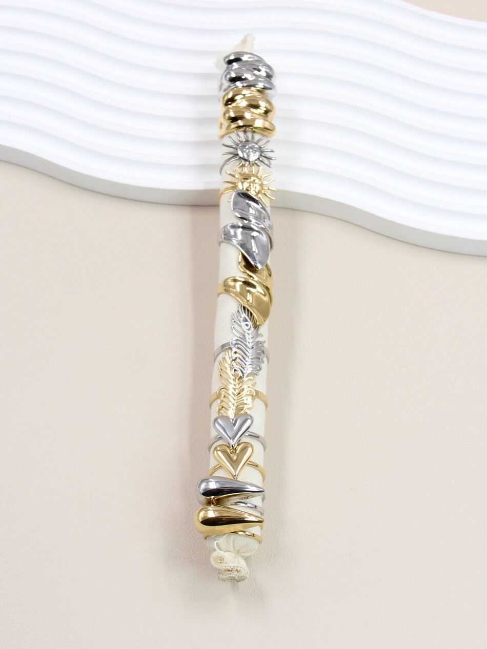 Wholesaler Bellissima - Set of 12 Adjustable Stainless Steel Rings with Display