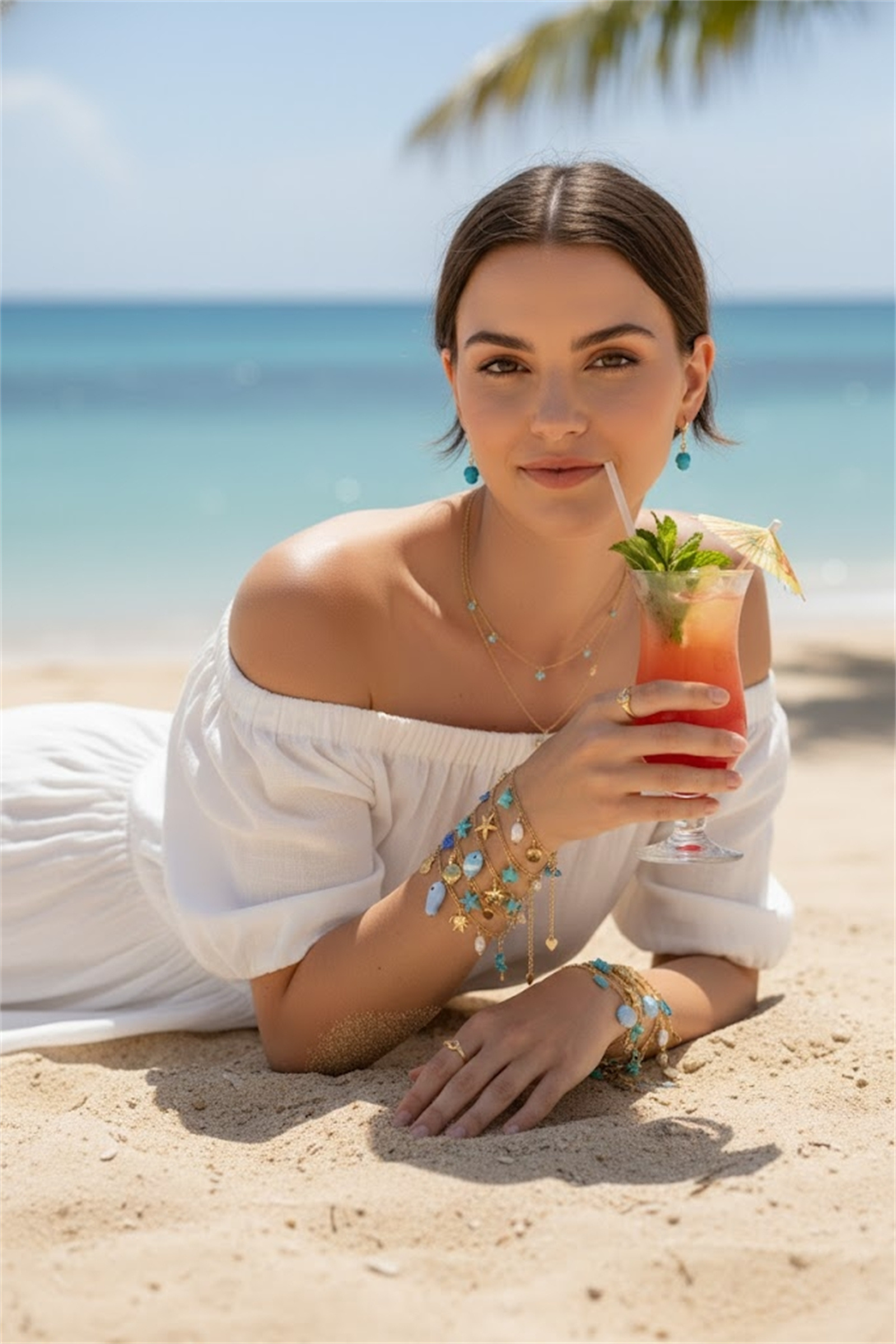 Grossiste Bellissima - Lot de 12 Bracelets Charms Thème Marin Bleu & Doré – Présentoir Offert