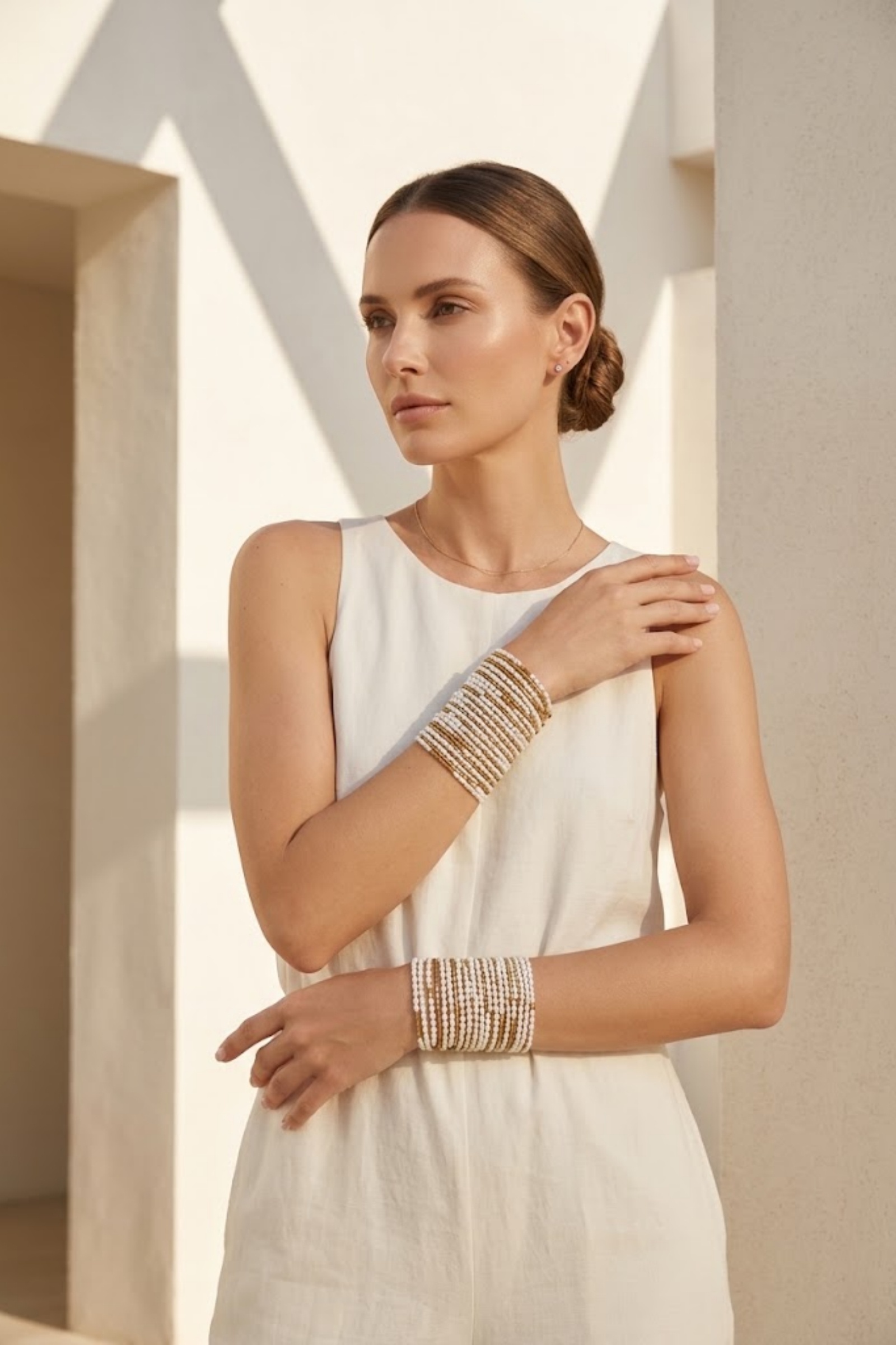 Grossiste Bellissima - Lot de 36 Bracelets Perles & Acier Inoxydable – Présentoir Offert