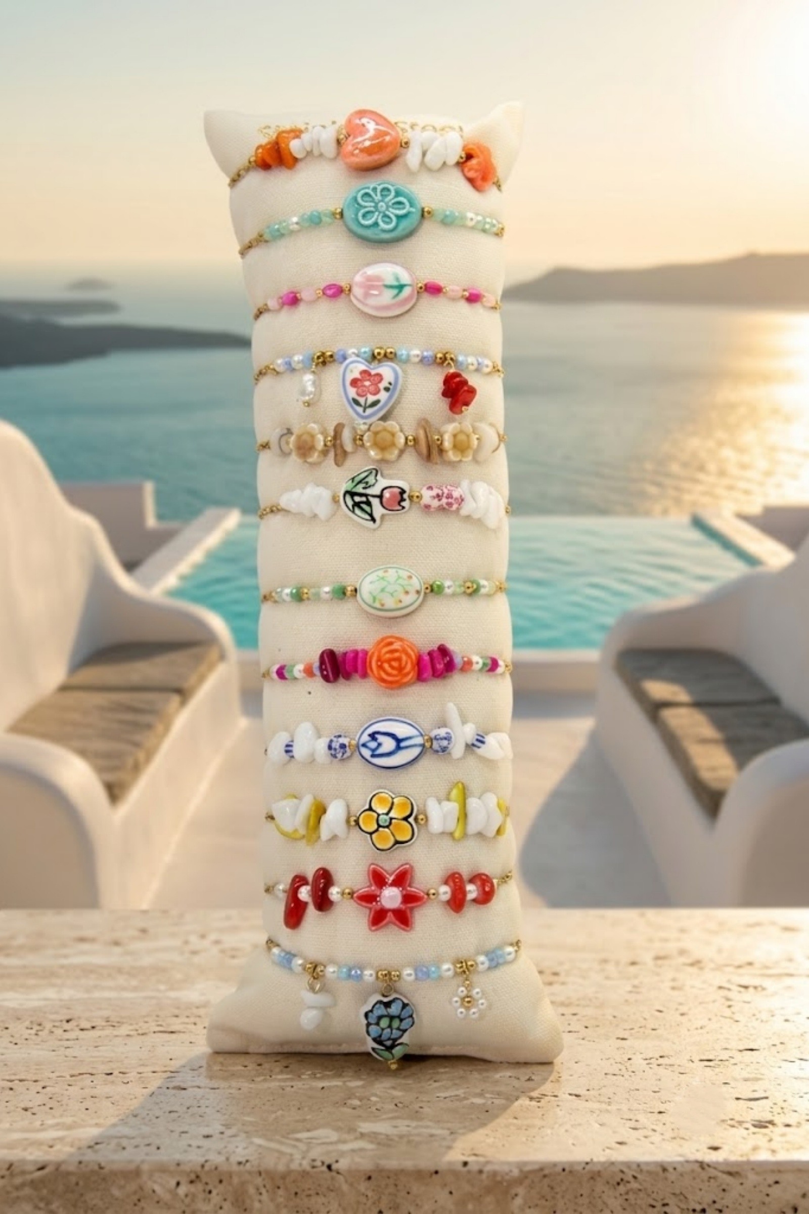 Grossiste Bellissima - Lot de 12 Bracelets Acier Inoxydable – Modèles Assortis Multicolores – Présentoir Offert