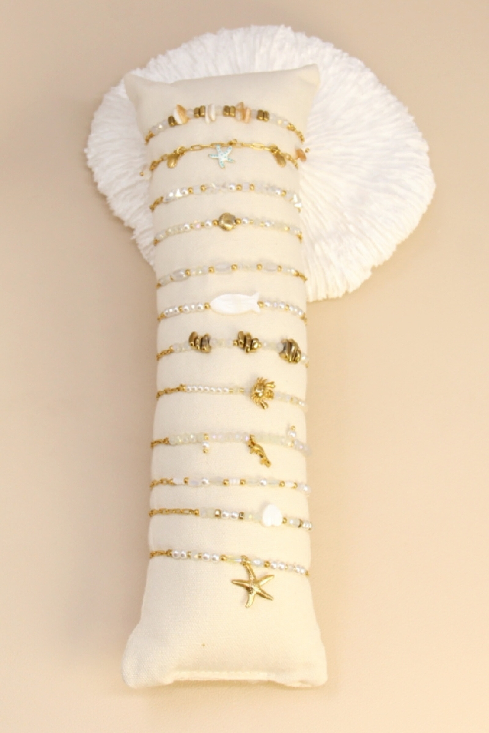 Mayorista Bellissima - Conjunto de 12 pulseras de acero inoxidable - Soporte de exhibición gratuito