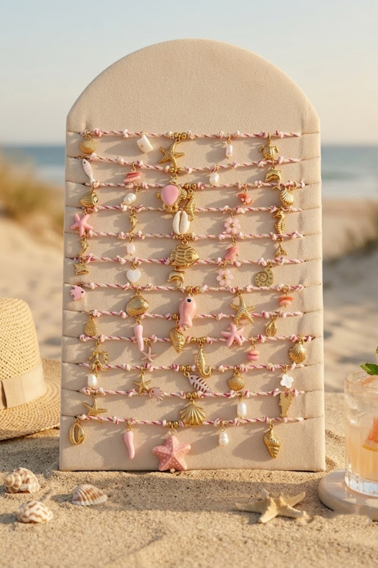 Grossista Bellissima - Set di 12 Collane Marine Blush in Acciaio Inossidabile – Espositore Incluso