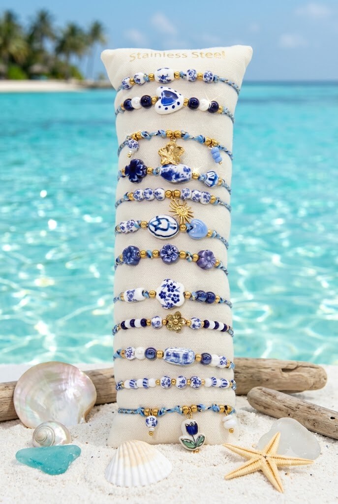 Grossiste Bellissima - Lot de 12 Bracelets Marin en Acier Inoxydable – Présentoir Offert