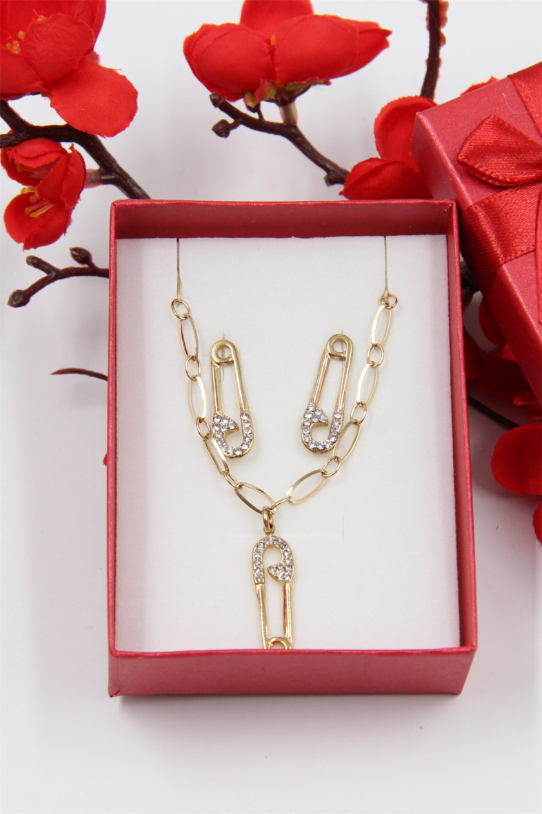 Großhändler Bellissima - Pin-Set aus Edelstahl mit Display