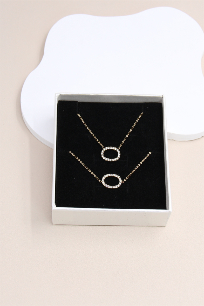 Grossiste Bellissima - Parure ronde Moderne en Acier Inoxydable avec coffret bijoux