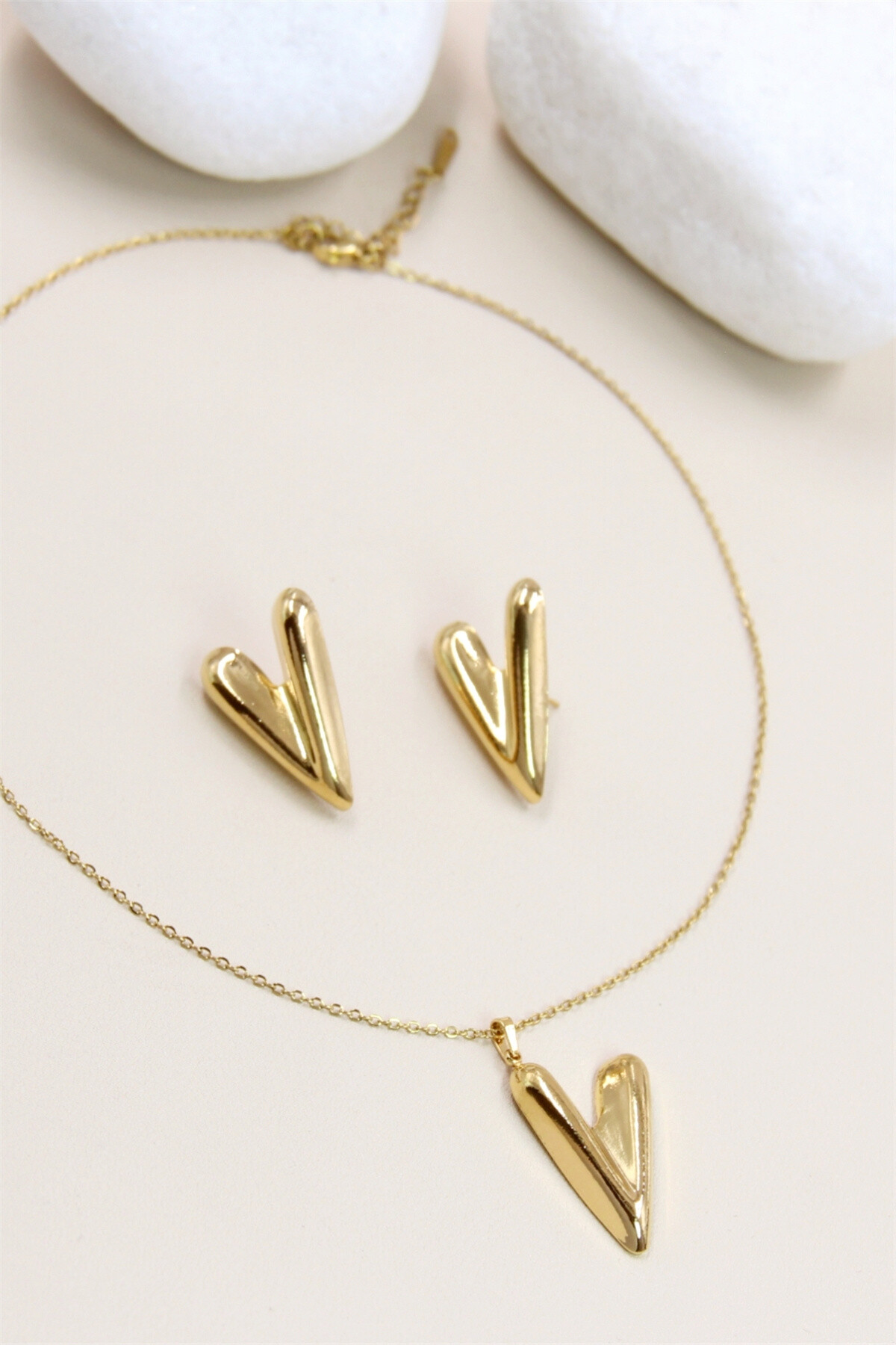 Grossiste Bellissima - Parure Cœur en Acier Inoxydable - Charme et Éclat