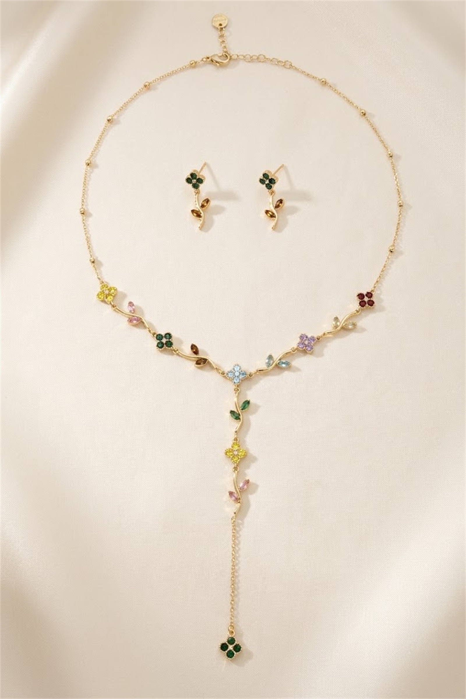 Mayorista Bellissima - Conjunto de 2 piezas de cristal y acero inoxidable – Dúo Floral Precioso