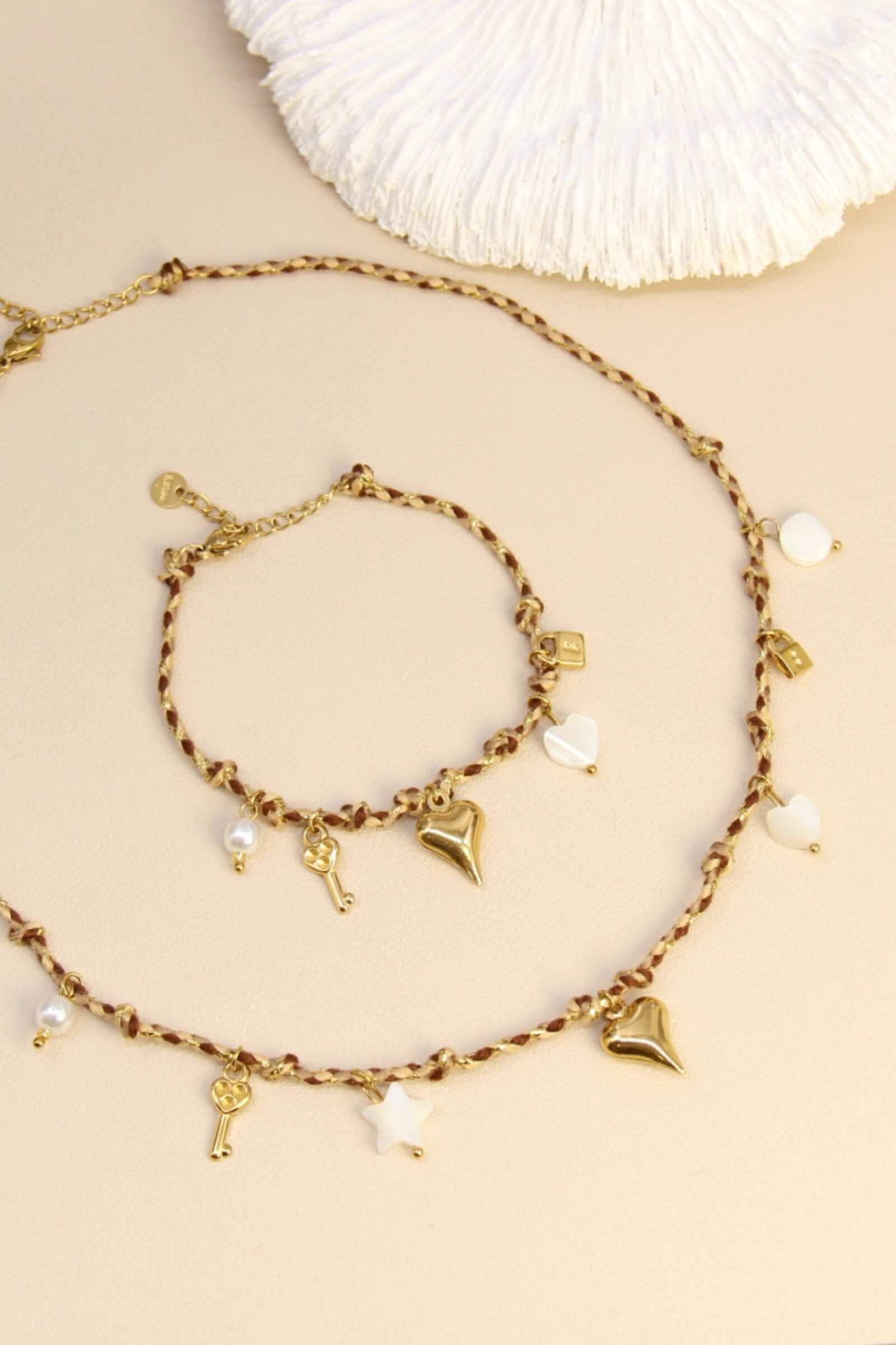 Grossiste Bellissima - Parure Clé du Cœur – Amour en fil doré