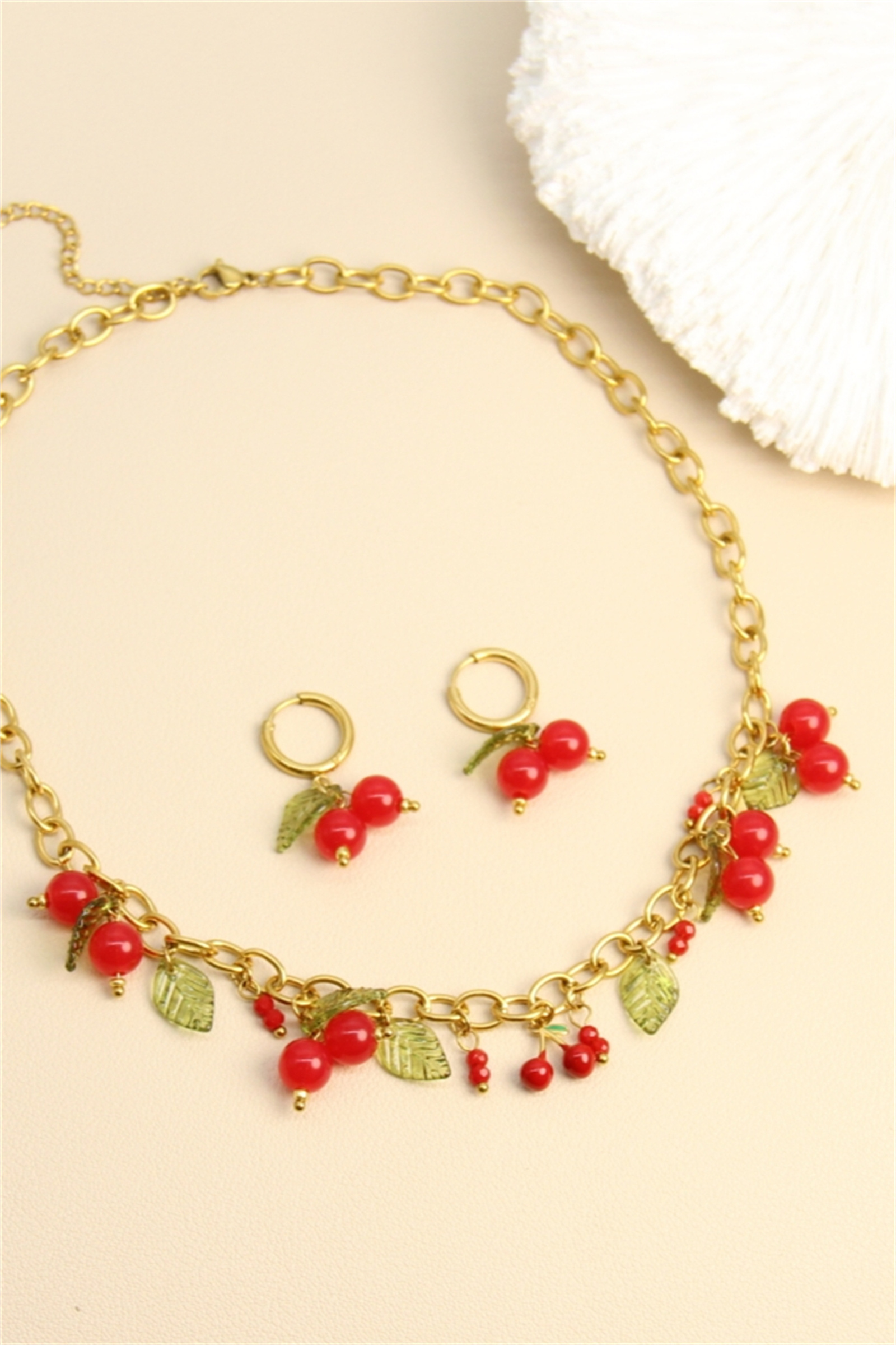 Grossiste Bellissima - Parure “Cerise sur le Look” – Acier inoxydable