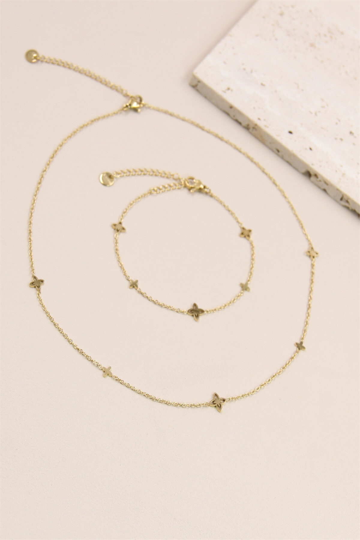 Grossiste Bellissima - Parure Étoile en Acier Inoxydable - Bijoux Tendance Mode