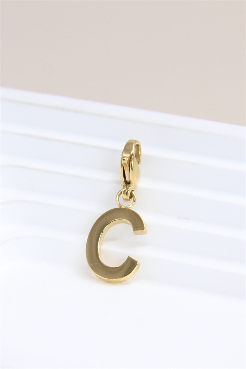 Großhändler Bellissima - Anhänger mit dem Buchstaben „C“ aus Edelstahl