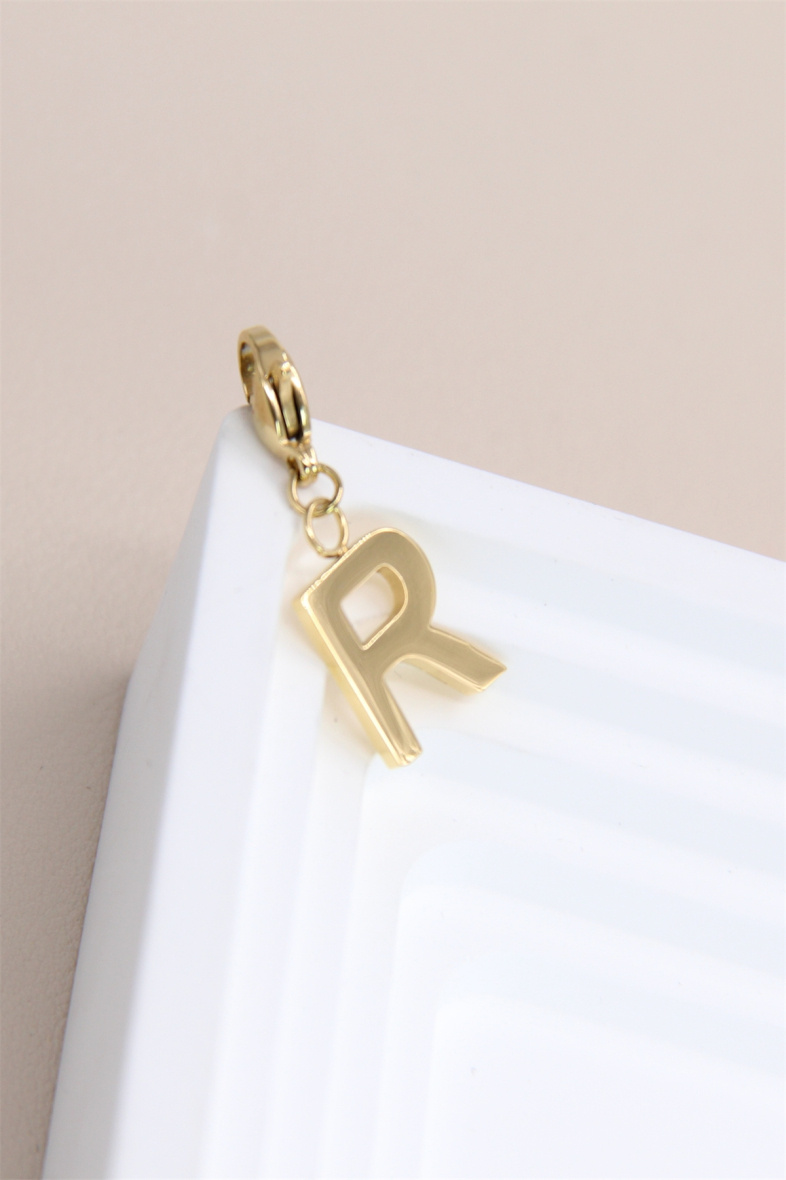 Großhändler Bellissima - Anhänger mit dem Buchstaben „R“ aus Edelstahl