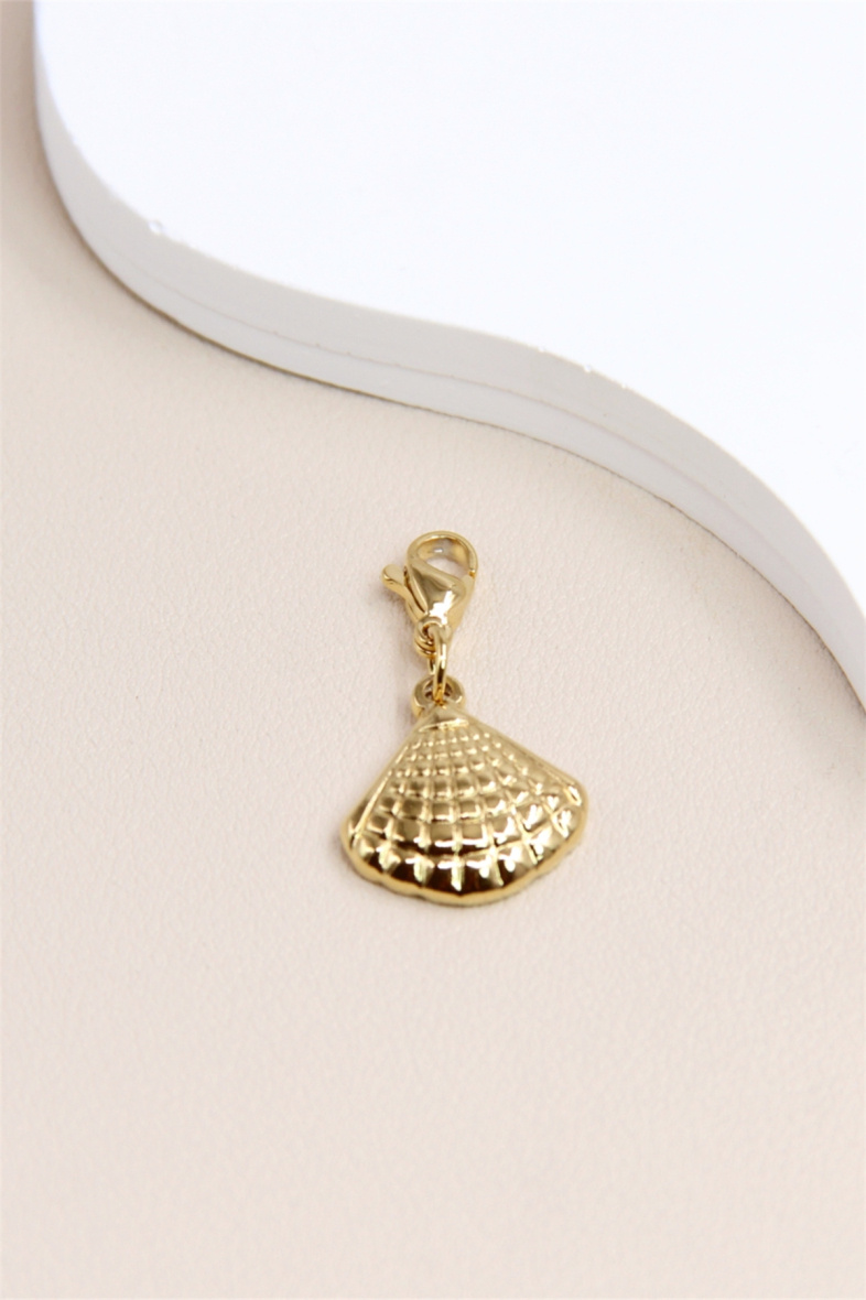 Großhändler Bellissima - Muschel-Charm-Anhänger aus Edelstahl – Eleganz und Meeresfrische