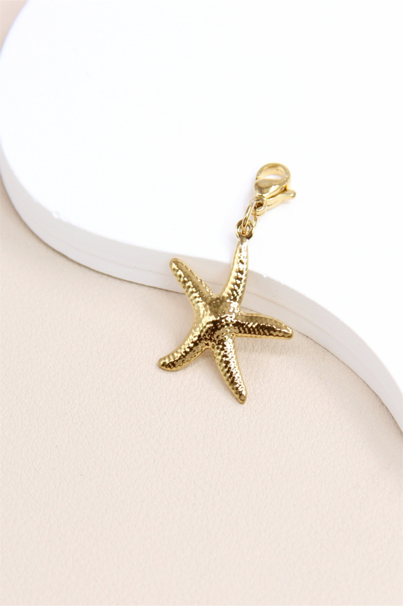 Wholesaler Bellissima - Starfish Charm Pendant in Stainless Steel - Marine Freshness