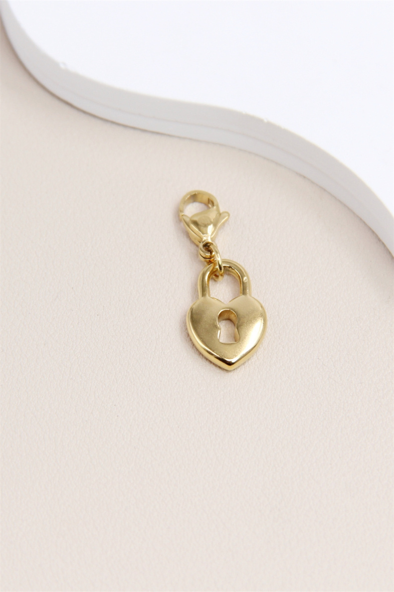 Wholesaler Bellissima - Stainless Steel Heart Padlock Pendant