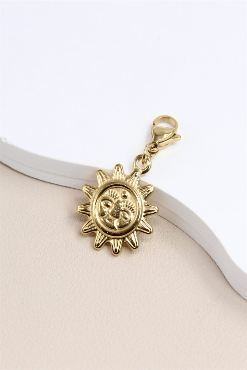Grossista Bellissima - Ciondolo solare Charm in acciaio inossidabile - splendore e fascino