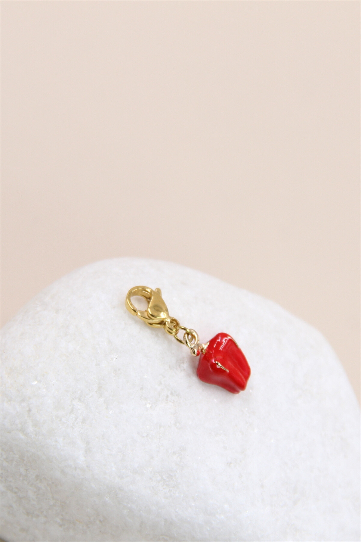 Großhändler Bellissima - Charm-Anhänger „Roter Pfeffer“ aus Edelstahl
