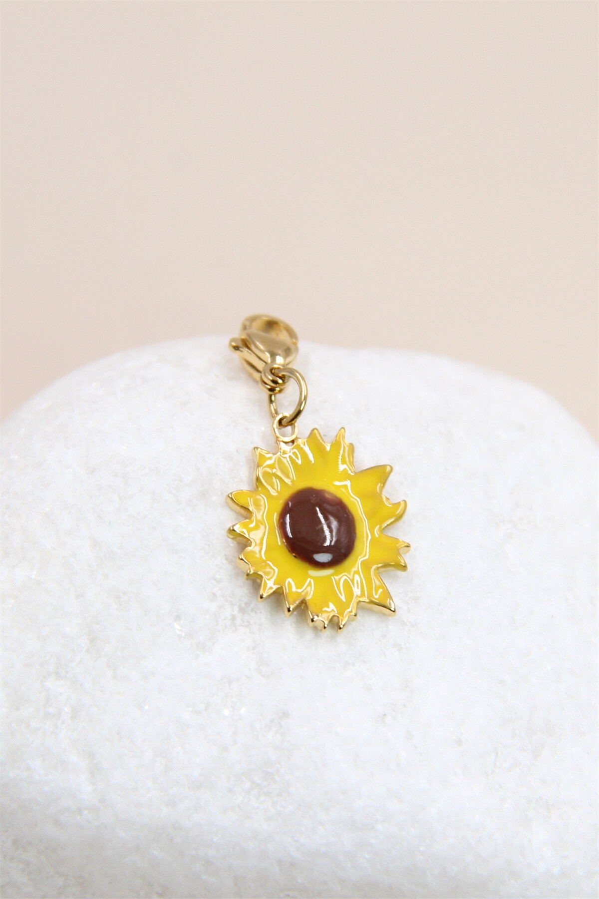 Großhändler Bellissima - Edelstahl-Sonnenblumen-Anhänger – florale Eleganz