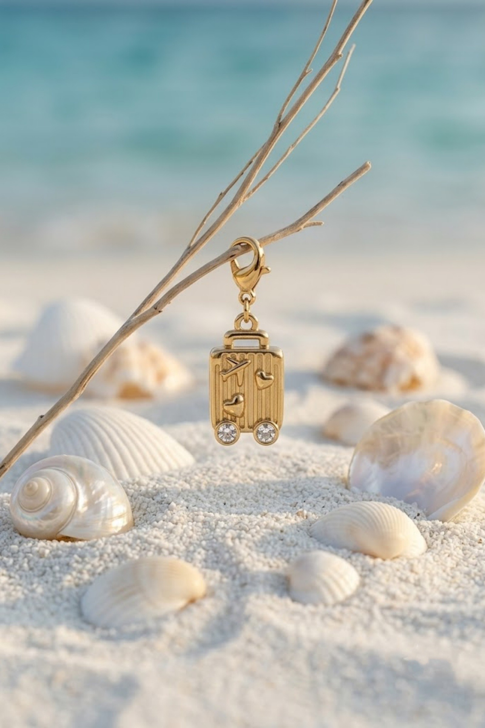 Grossiste Bellissima - Pendentif Valise Voyage en Acier Inoxydable – L’Invitation à l’Évasion