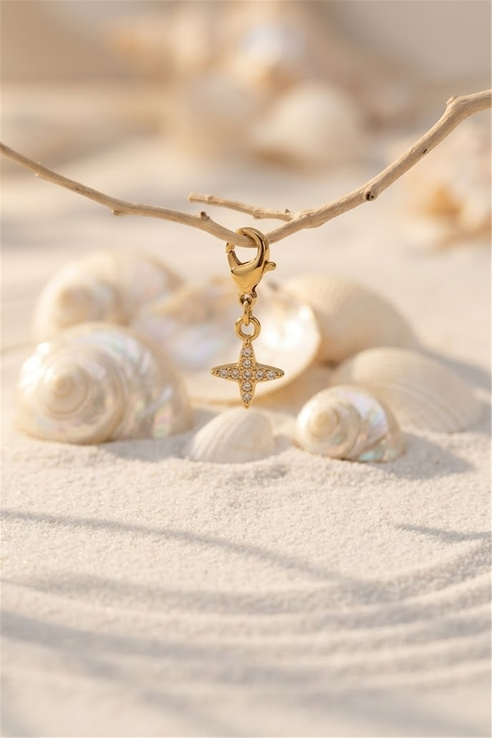 Mayorista Bellissima - Charms de Estrella de Mar de Zirconio en Acero Inoxidable – El Brillo del Verano