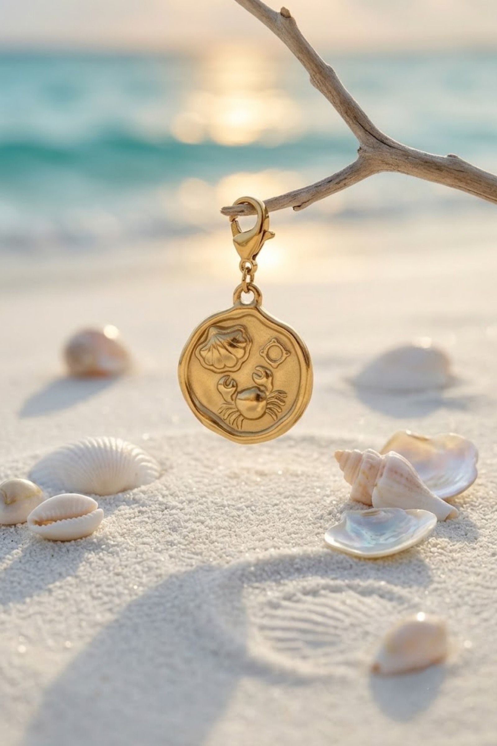 Grossiste Bellissima - Pendentif Crabe Marin en Acier Inoxydable – Charme Bord de Mer Tendance