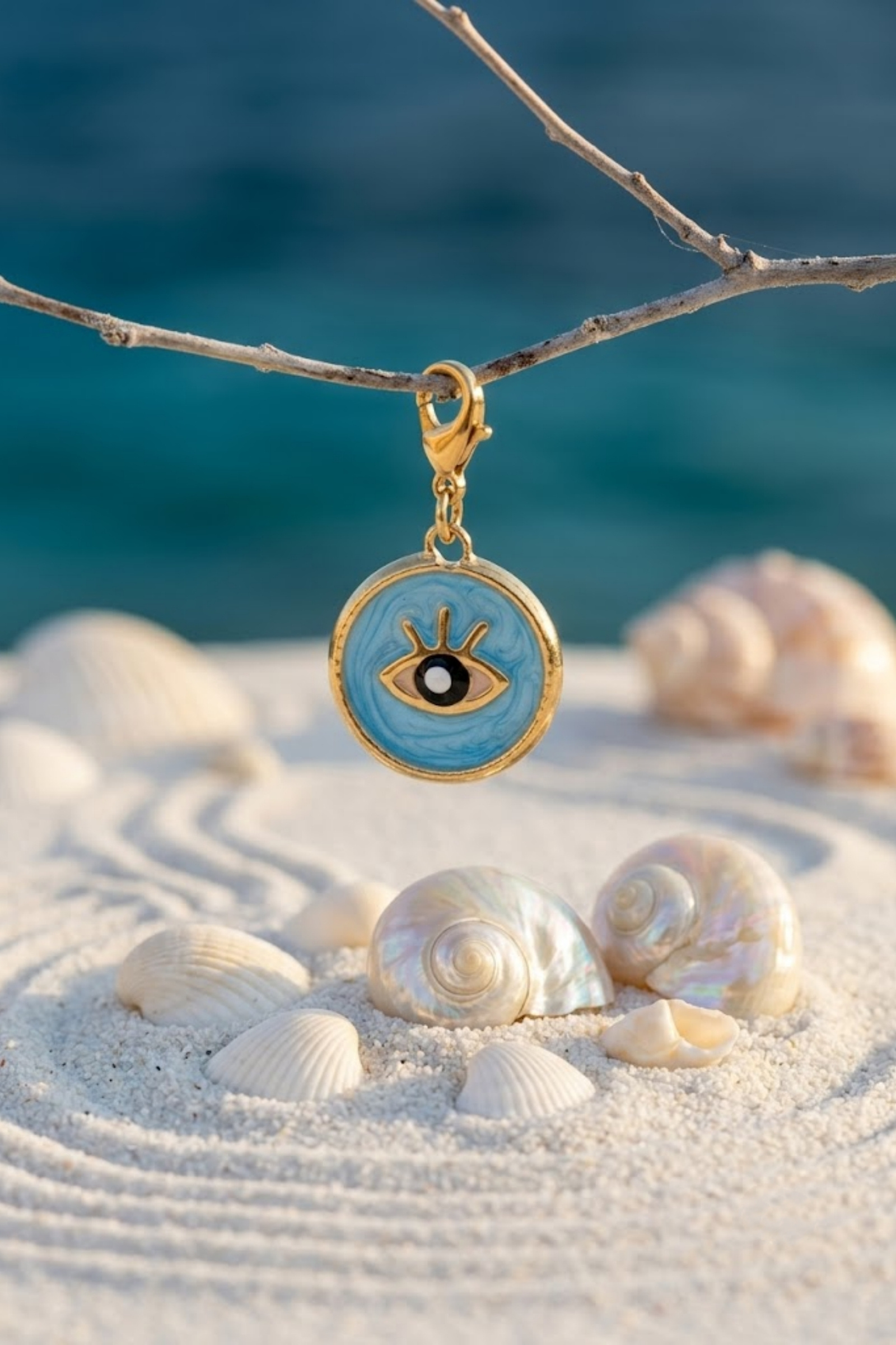 Grossiste Bellissima - Charms Œil Protecteur Bleu en Acier Inoxydable – Élégance & Porte-Bonheur