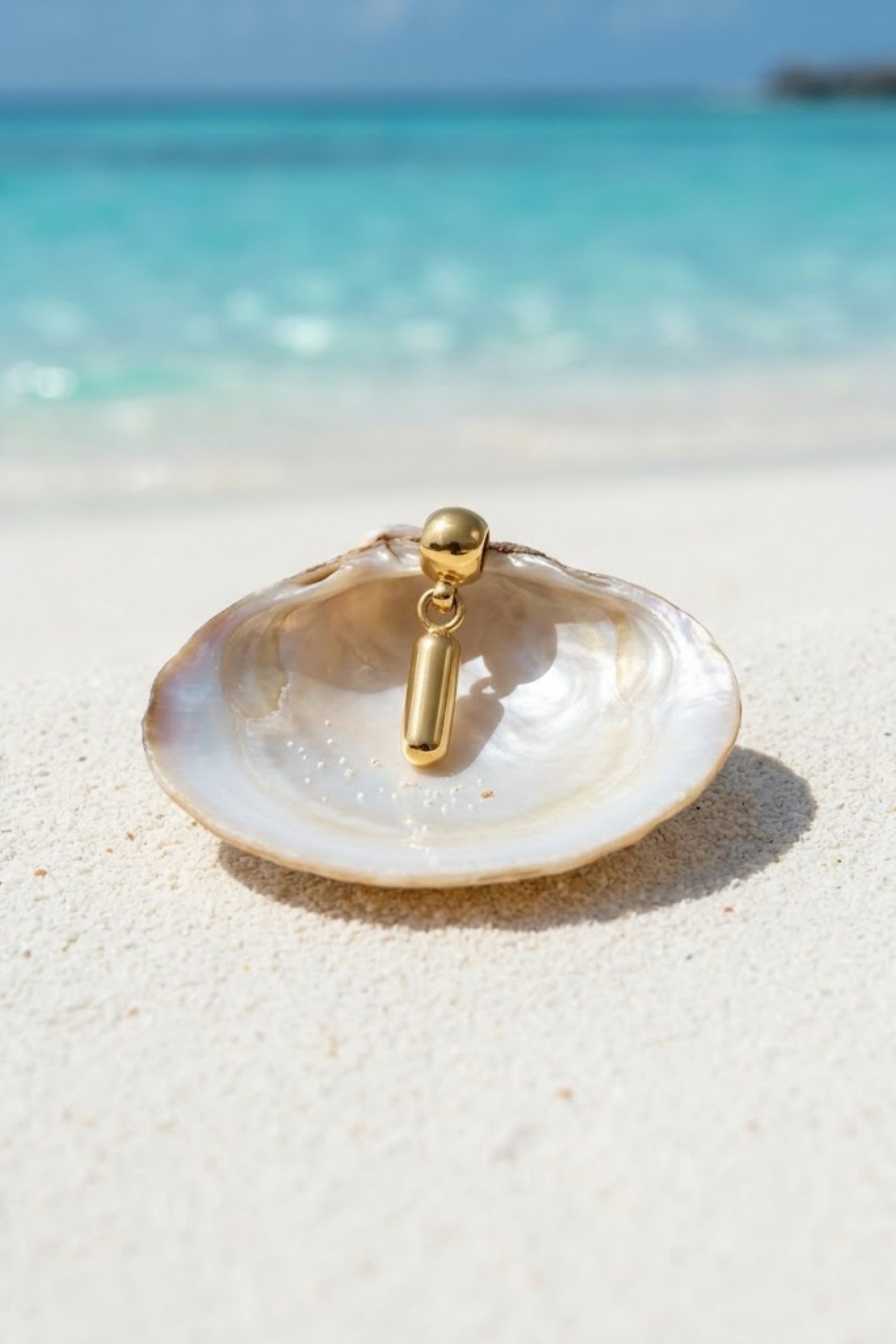 Mayorista Bellissima - Colgante de Letra Personalizable de Acero Inoxidable Dorado – Para Cadena Pasante