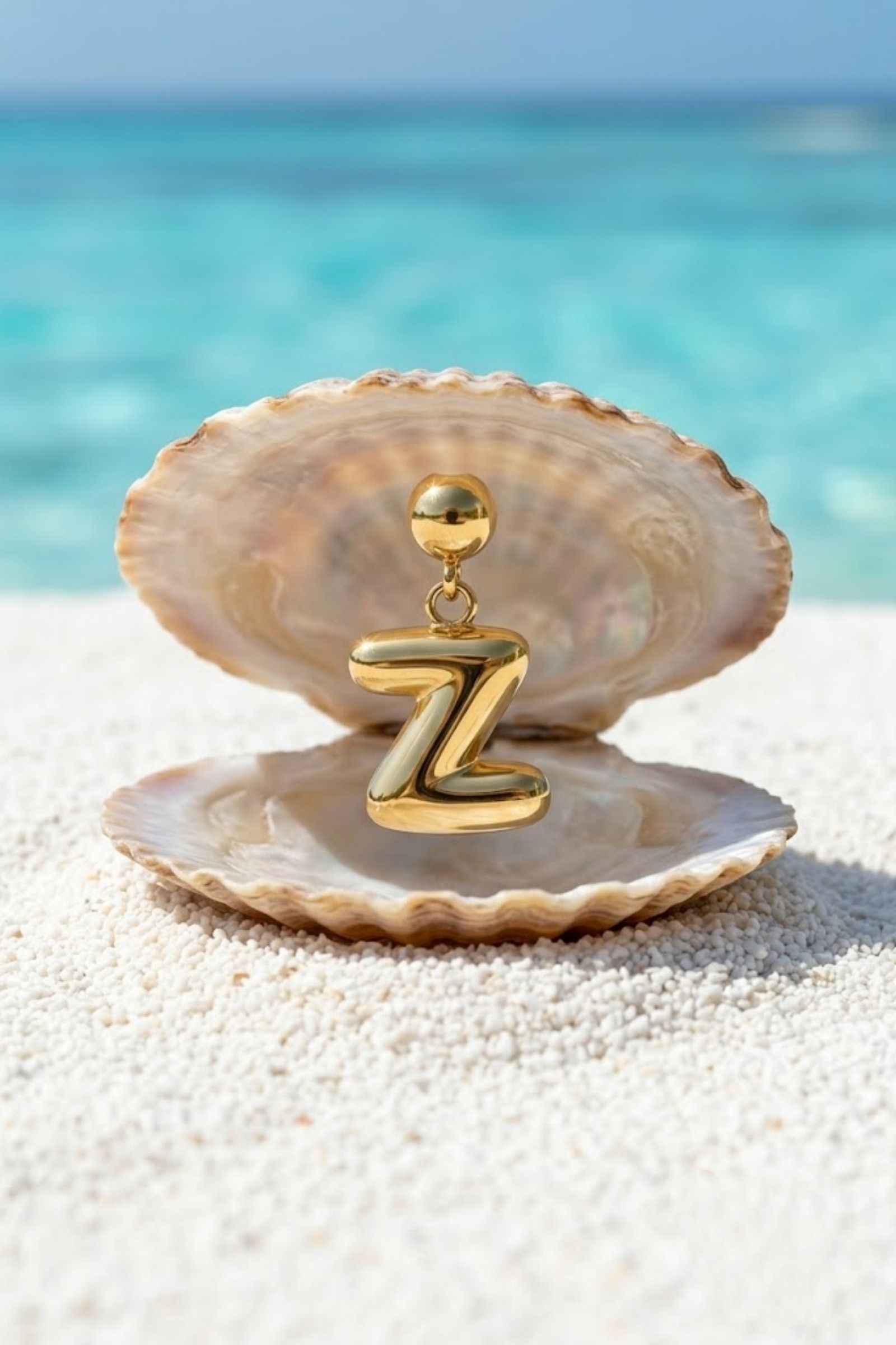 Mayorista Bellissima - Colgante de Letra Personalizable en Acero Inoxidable Dorado – Para Cadena Pasante