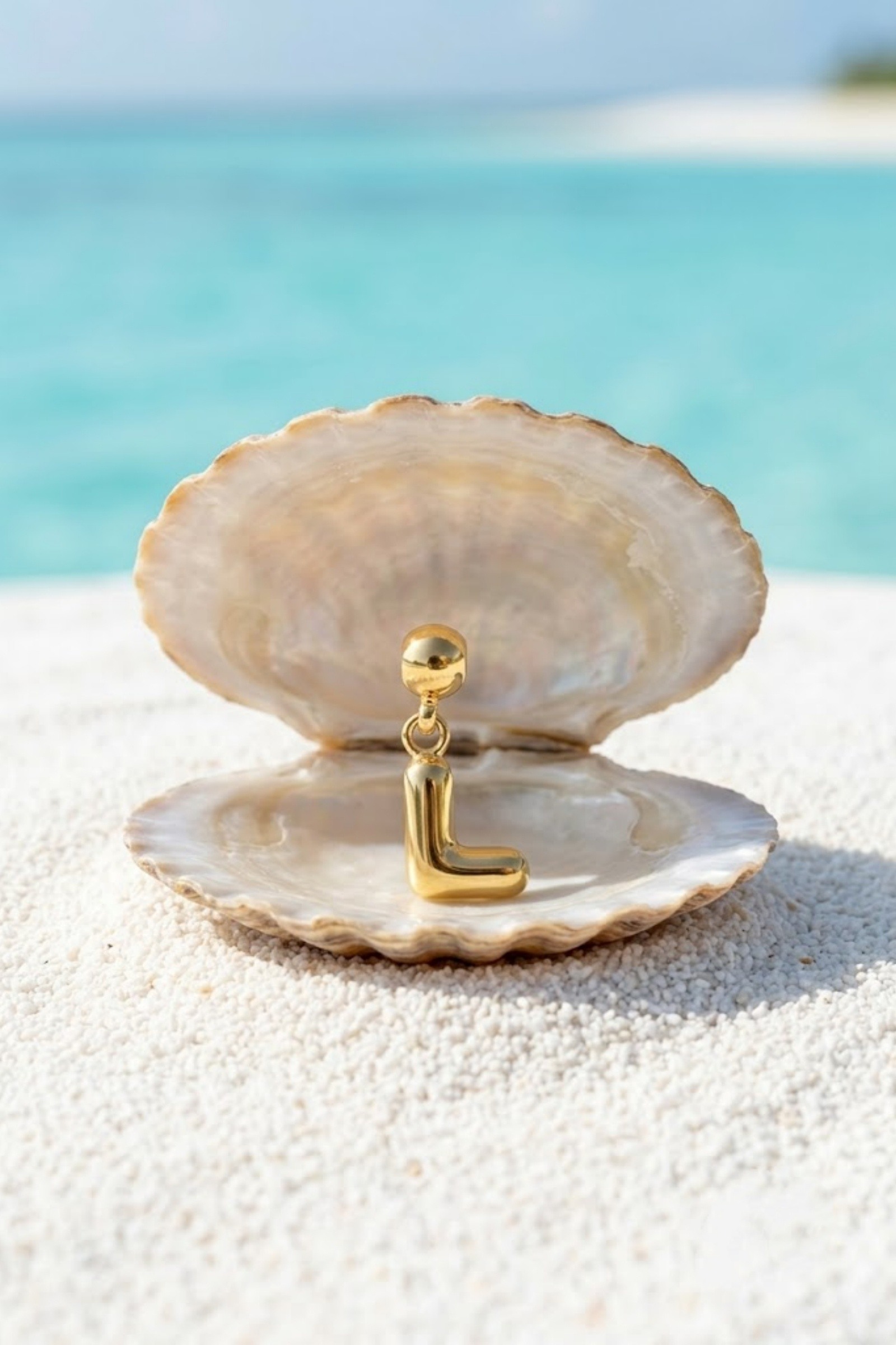 Mayorista Bellissima - Colgante de Letra Personalizable de Acero Inoxidable Dorado – Para Cadena Pasante