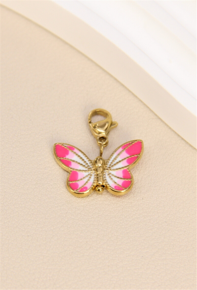 Grossiste Bellissima - Pendentif papillon en acier inoxydable