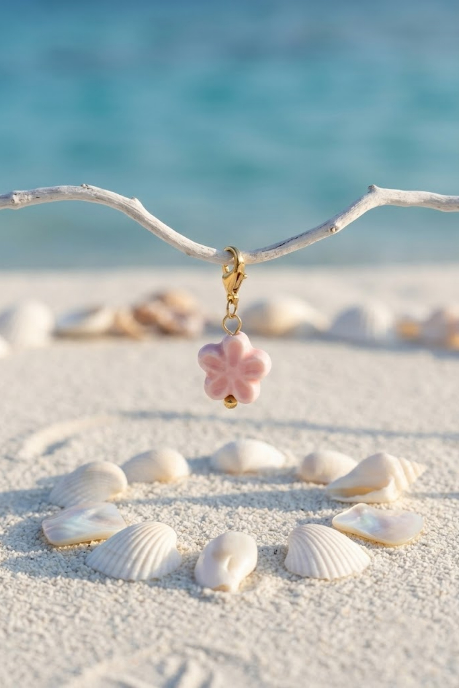 Grossiste Bellissima - Charms Fleur Rose en Acier Inoxydable – Douceur & Féminité