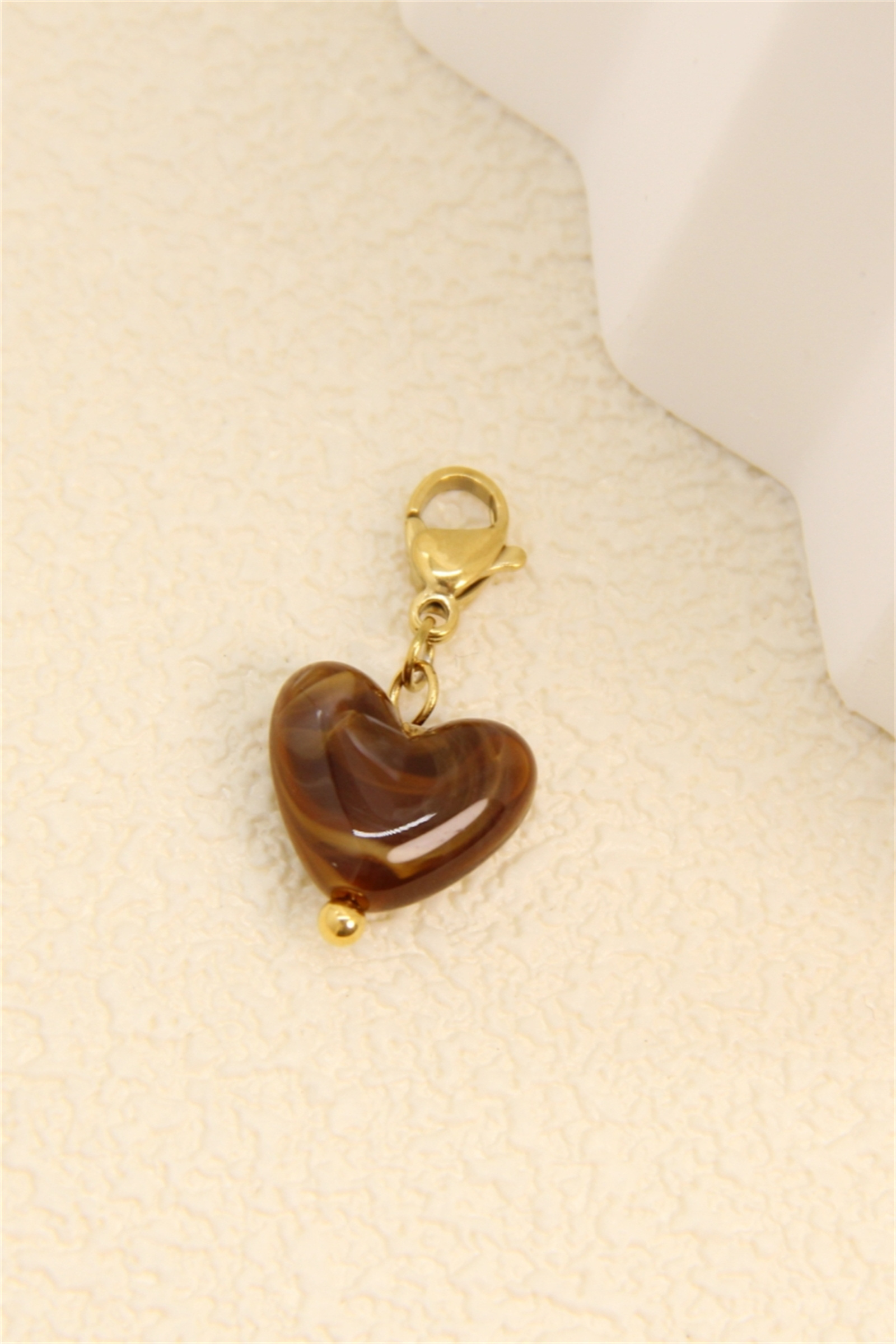 Grossiste Bellissima - Charm Cœur Personnalisable – Acier Inoxydable Doré | Charms Élégant