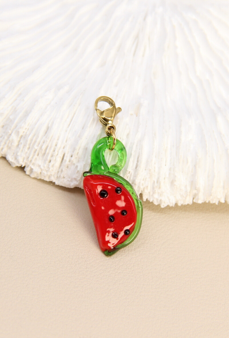 Mayorista Bellissima - Colgante de vidrio de sandía - mini colgante de fruta veraniega para enganchar