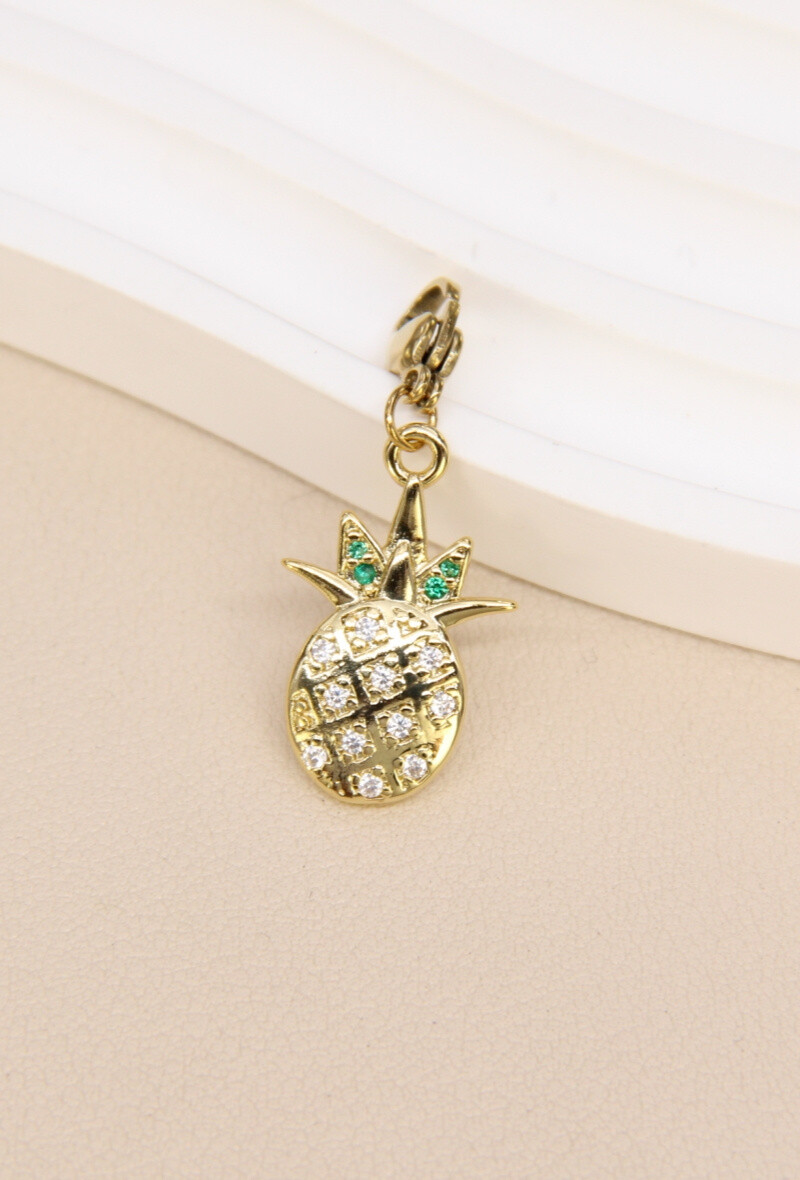 Grossista Bellissima - Pendente di ananas decorato con strass - raffinatezza tropicale
