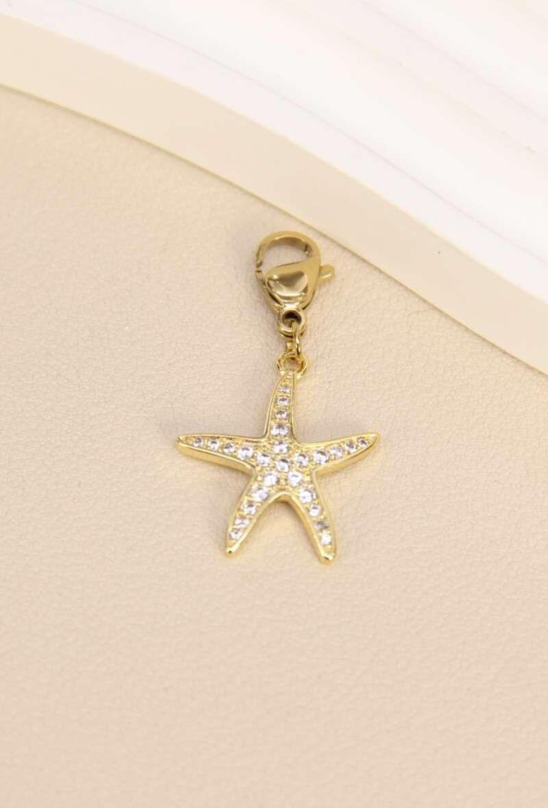 Grossiste Bellissima - Pendentif Étoile de Mer Strass - Élégance Inoxydable