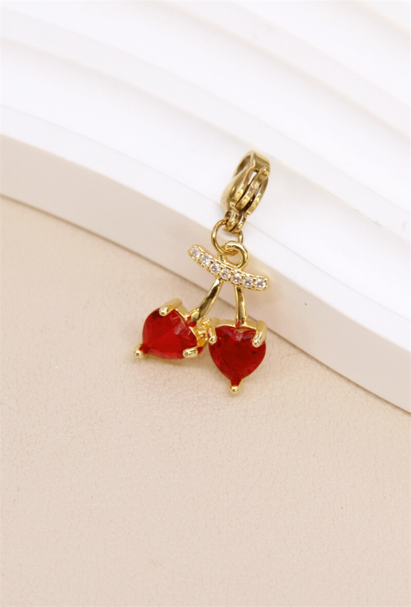 Grossiste Bellissima - Pendentif Cerise Strass - Éclat et Originalité