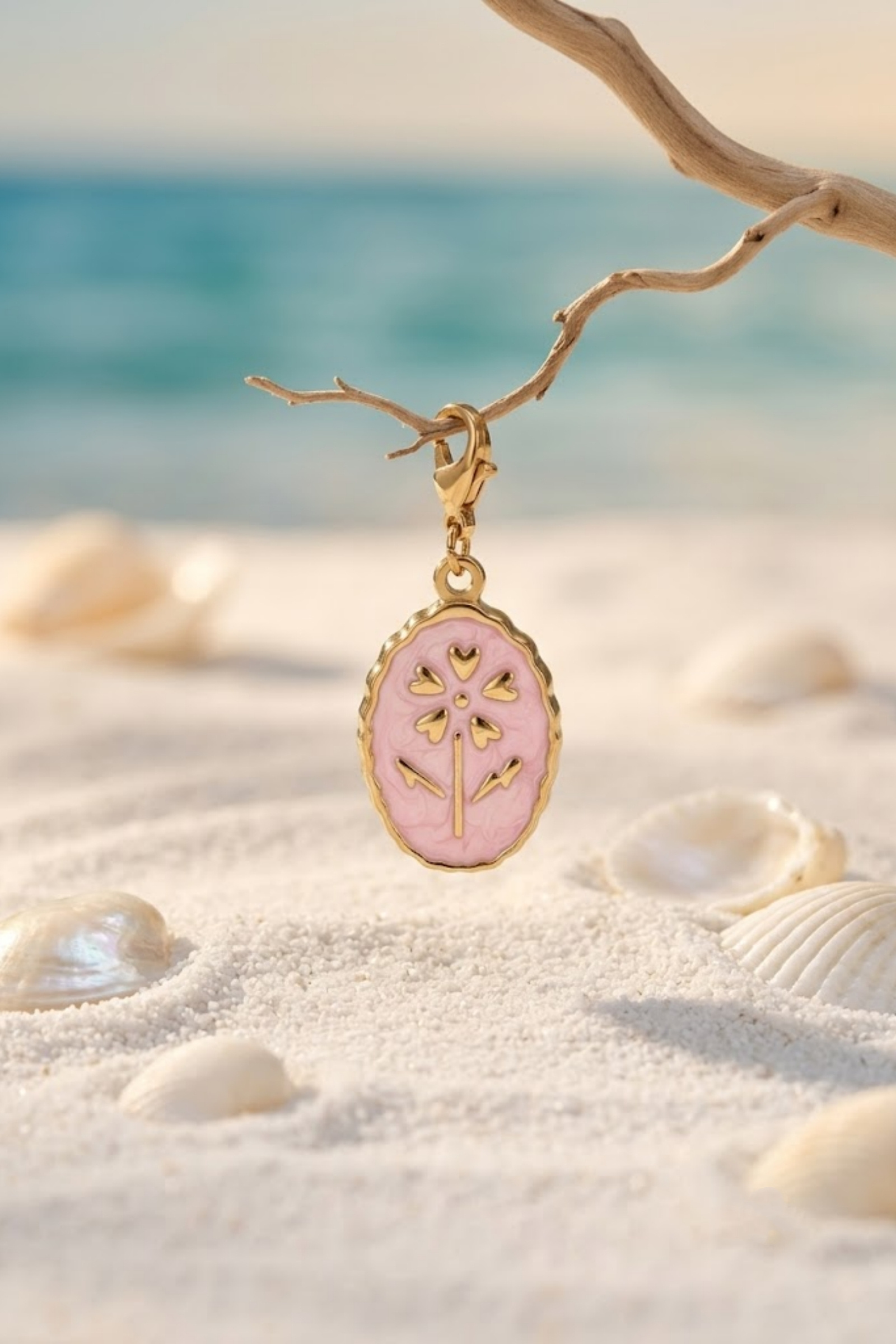 Mayorista Bellissima - Charms de Flor Rosa en Acero Inoxidable – Suavidad y Elegancia