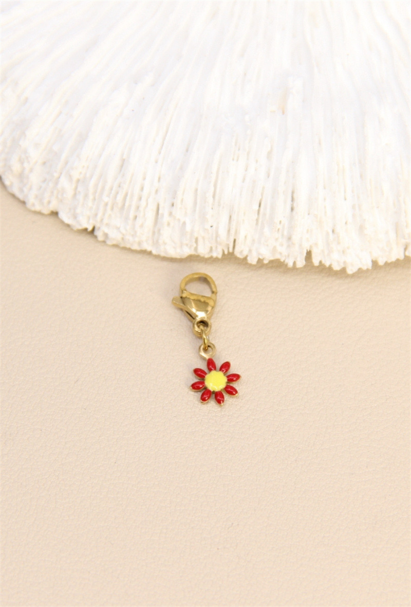 Grossiste Bellissima - Pendentif Fleur Charm's en Acier Inoxydable – Élégance et Fraîcheur Naturelle