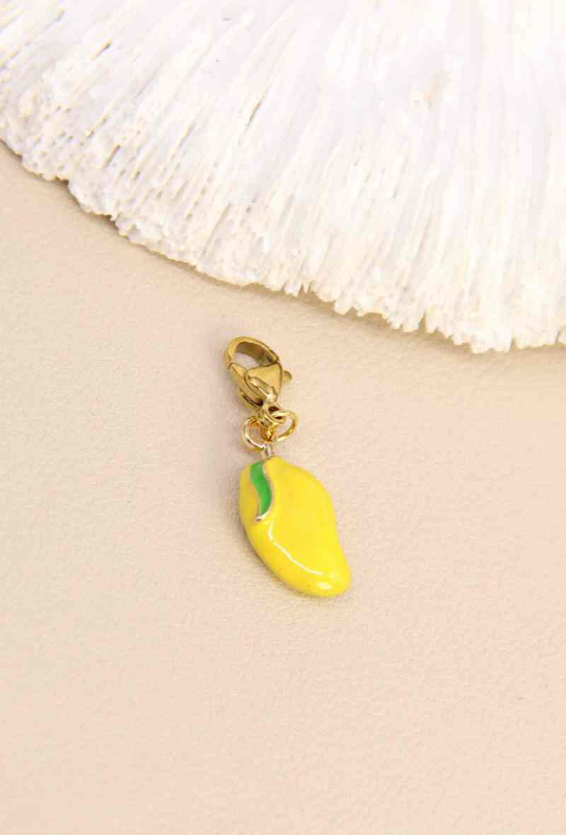 Wholesaler Bellissima - Stainless steel mango charm - The solar fruit that makes you travel
