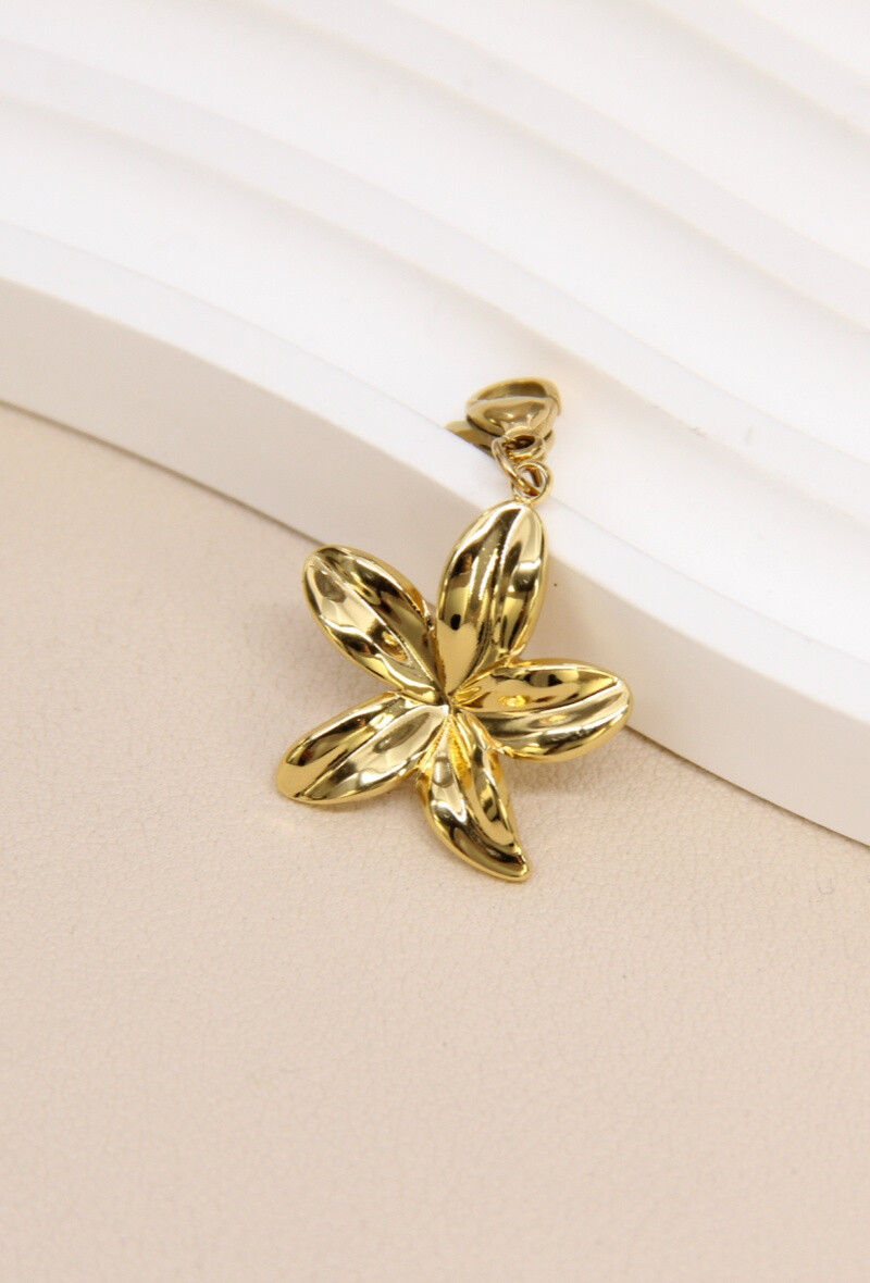 Grossista Bellissima - Flower Pearl Pendant - Eleganza e creatività inossidabile