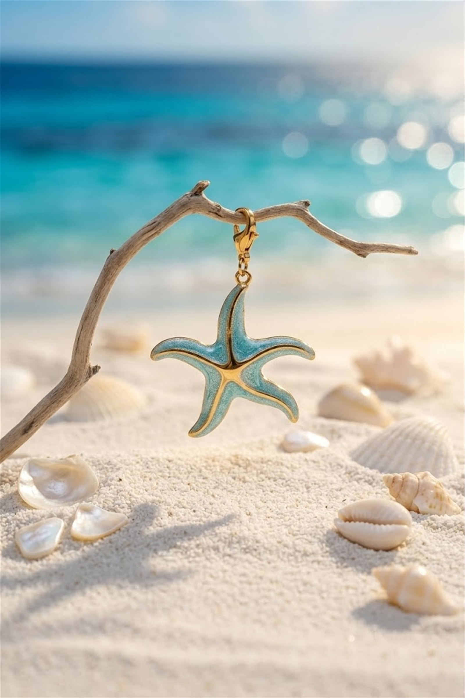 Grossiste Bellissima - Charms Étoile de Mer Émaillée en Acier Inoxydable – Esprit Bord de Mer