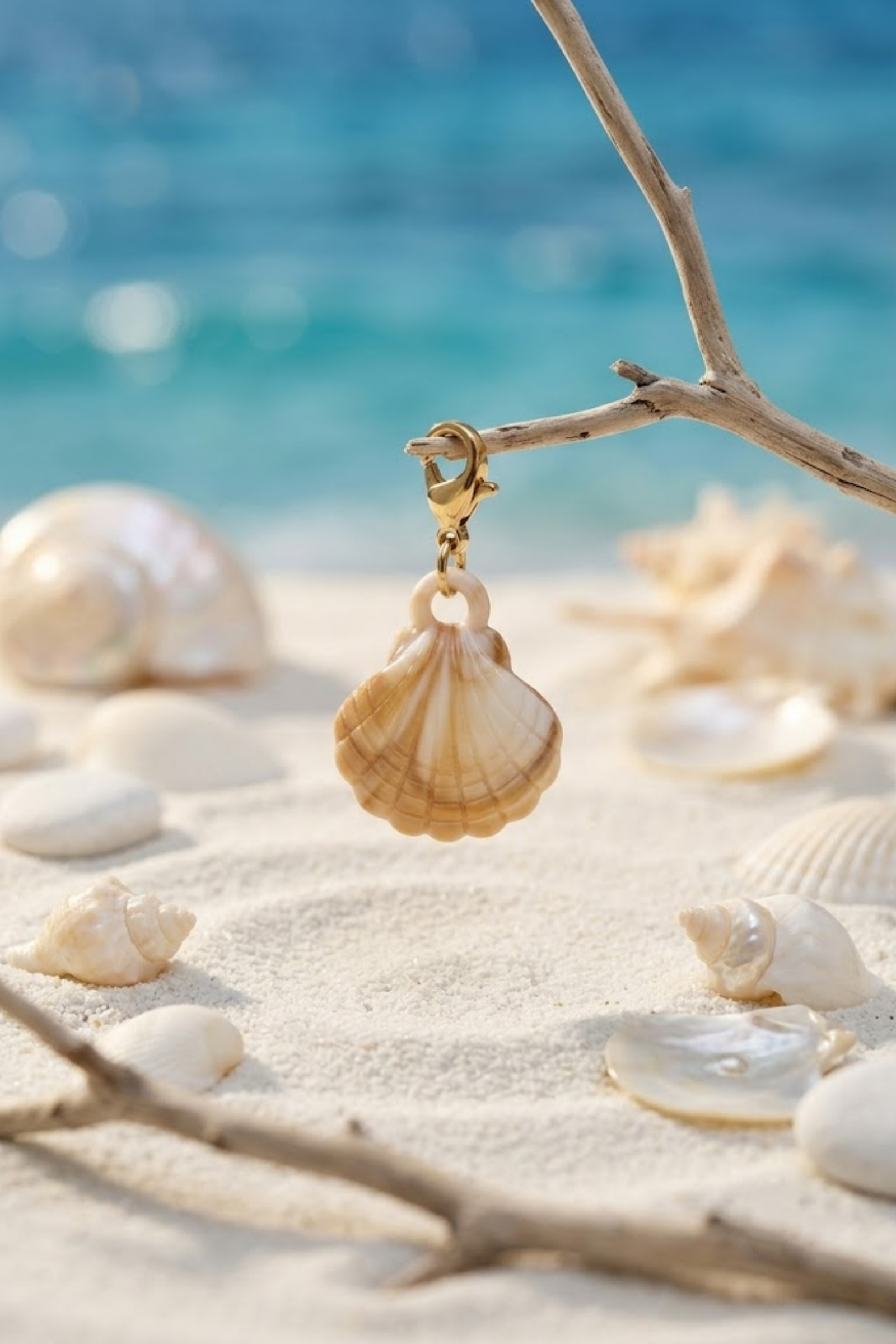 Grossiste Bellissima - Charms Coquillage en Acier Inoxydable – Une Évasion au Bord de la Mer