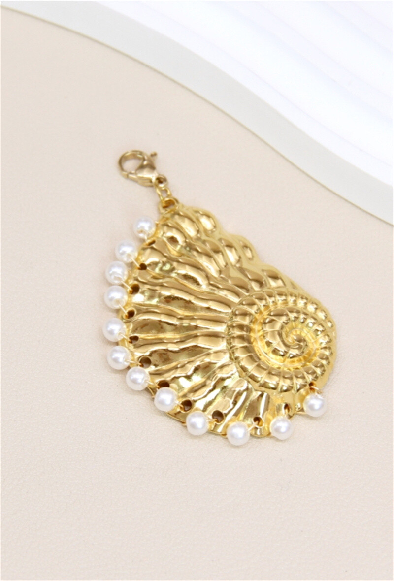 Grossista Bellissima - Shell e perla a sospensione - Shine in acciaio inossidabile chic