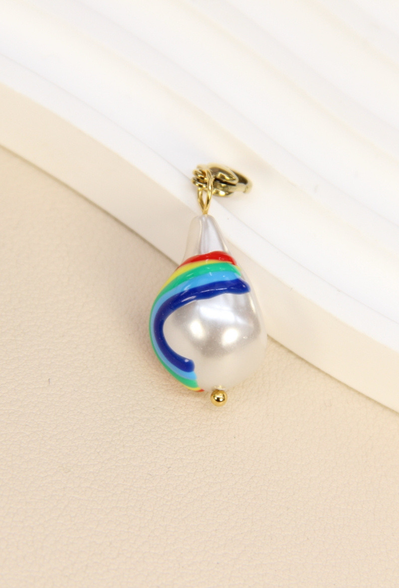 Grossiste Bellissima - Pendentif Arc-en-Ciel - Éclat Coloré en Acier Inoxydable