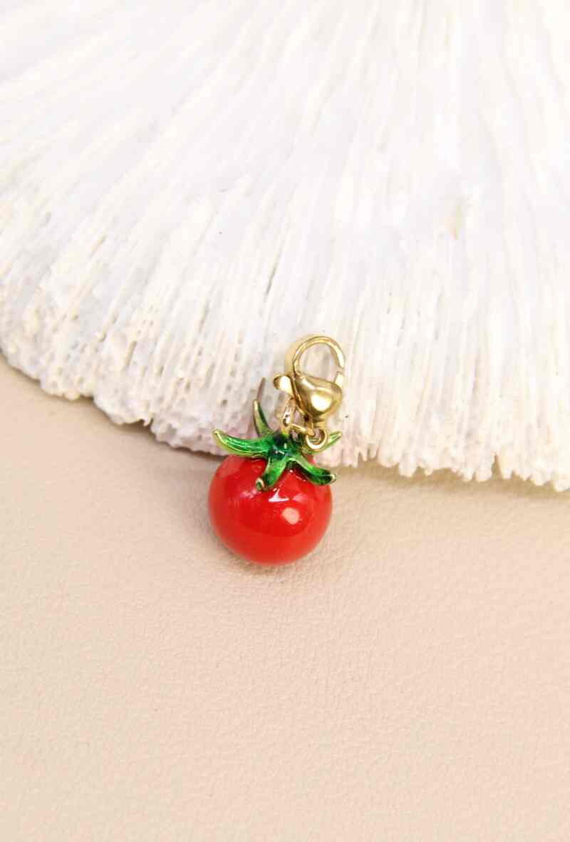 Wholesaler Bellissima - Stainless steel tomato charm - The gourmet and trendy twist